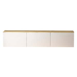 Biely/v prírodnej farbe TV stolík v dekore duba 160x35x32 cm Neon – Kalune Design