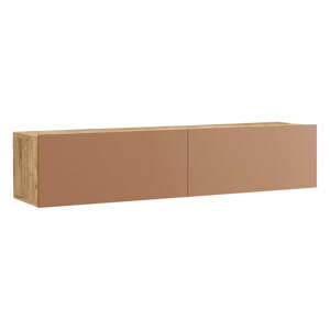 TV stolík v dekore borovice v tehlovej farbe/v prírodnej farbe 140x29x32 cm – Kalune Design