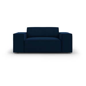Tmavomodré zamatové kreslo Jodie – Micadoni Home