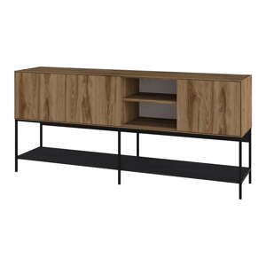 Čierna/v prírodnej farbe komoda v dekore duba 180x80x40 cm Amira – Marckeric
