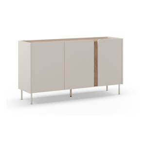 Krémovobiela/v prírodnej farbe komoda v dekore duba 150x82,5x40,5 cm Lucile – Marckeric