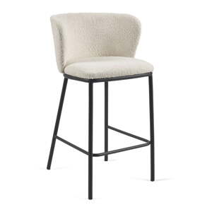 Biela barová stolička (výška sedadla 65 cm) Ciselia – Kave Home