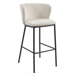 Biela barová stolička (výška sedadla 75 cm) Ciselia – Kave Home