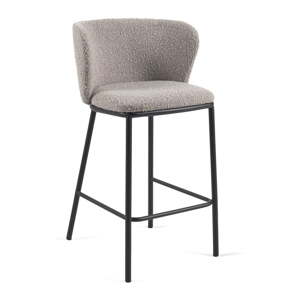 Svetlosivá barová stolička (výška sedadla 65 cm) Ciselia – Kave Home