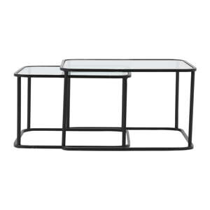 Čierne kovové konferenčné stolíky v súprave 2 ks 75x75 cm Lofti – Light & Living
