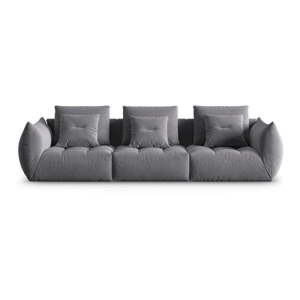 Tmavosivá pohovka z textílie bouclé 332 cm Bloom – Micadoni Home