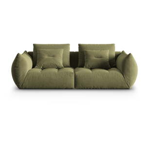 Svetlozelená pohovka z textílie bouclé 232 cm Bloom – Micadoni Home