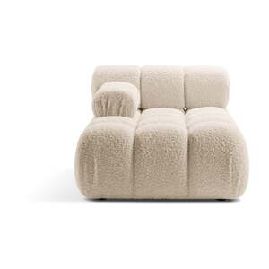 Béžový modul pohovky z textílie bouclé (ľavý roh) Bellis – Micadoni Home