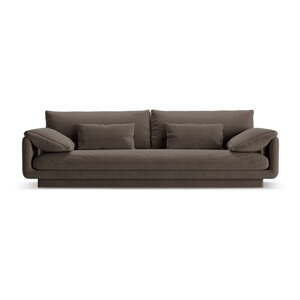 Hnedá pohovka z textílie bouclé 250 cm Torino – Micadoni Home