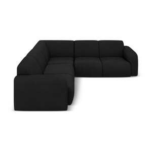 Čierna rohová pohovka (variabilná/do L) Molino – Micadoni Home