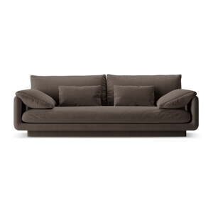 Hnedá pohovka z textílie bouclé 220 cm Torino – Micadoni Home