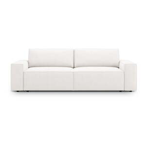 Biela rozkladacia pohovka z textílie bouclé 247 cm Jodie – Micadoni Home
