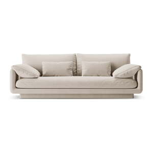 Biela pohovka z textílie bouclé 220 cm Torino – Micadoni Home
