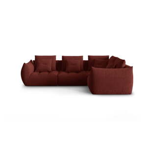 Červená rohová pohovka (pravý roh/do L) Bloom – Micadoni Home