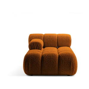 Oranžový modul pohovky z textílie bouclé (ľavý roh) Bellis – Micadoni Home