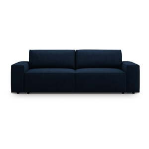 Tmavomodrá rozkladacia pohovka z textílie bouclé 247 cm Jodie – Micadoni Home