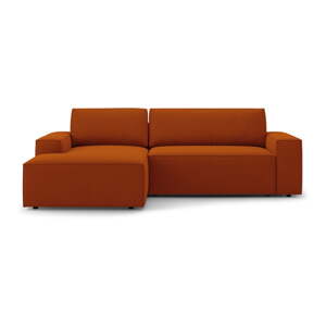 Rozkladacia rohová pohovka v tehlovej farbe (ľavý roh) Jodie – Micadoni Home