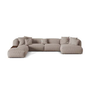 Béžová modulárna rohová pohovka (ľavý roh/do tvaru "U") Martina – Micadoni Home