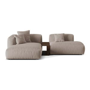 Béžová modulárna rohová pohovka (ľavý roh) Martina – Micadoni Home