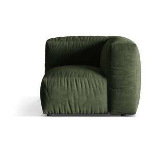 Zelený modul pohovky z textílie bouclé (variabilný) Martina – Micadoni Home