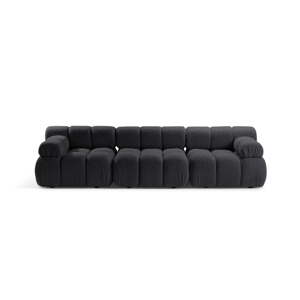 Antracitová modulárna pohovka z textílie bouclé 282 cm Bellis – Micadoni Home