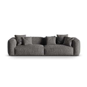 Sivá pohovka z textílie bouclé 320 cm Martina – Micadoni Home