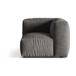 Sivý modul pohovky z textílie bouclé (variabilný) Martina – Micadoni Home