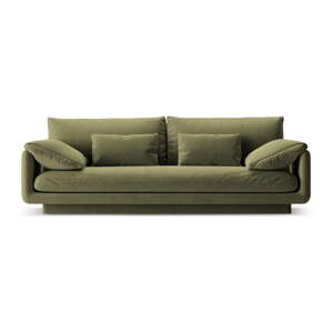 Svetlozelená pohovka z textílie bouclé 220 cm Torino – Micadoni Home