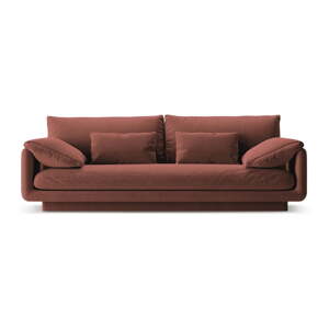 Ružová pohovka z textílie bouclé 220 cm Torino – Micadoni Home
