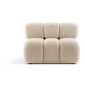 Béžový modul pohovky z textílie bouclé (stredový diel) Bellis – Micadoni Home