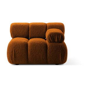 Oranžový modul pohovky z textílie bouclé (pravý roh) Bellis – Micadoni Home