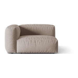Béžový modul pohovky (ľavý roh) Martina – Micadoni Home