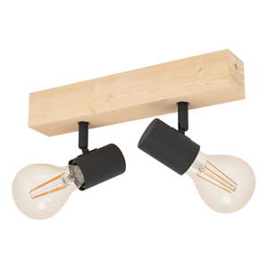 Čierne/v prírodnej farbe stropné svietidlo 5x30 cm TOWNSHEND 3 – EGLO