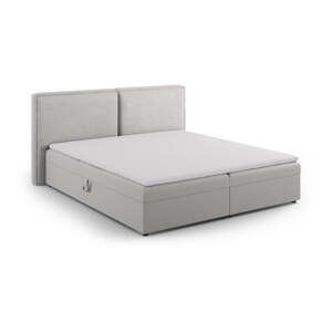 Svetlosivá boxspring posteľ s úložným priestorom 160x200 cm Arendal – Cosmopolitan Design