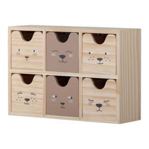 Drevený detský organizér na hračky v prírodnej farbe 27x8x18 cm Calle – Bloomingville Mini