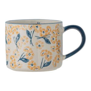 Modrý/béžový kameninový hrnček 400 ml Myah – Bloomingville
