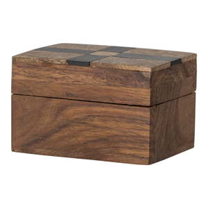 Hnedý dekoratívny drevený úložný box 6,5x4,5x4 cm Cemile – Bloomingville
