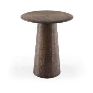 Okrúhly odkladací stolík z dubového dreva ø 40 cm Mushroom – Gazzda