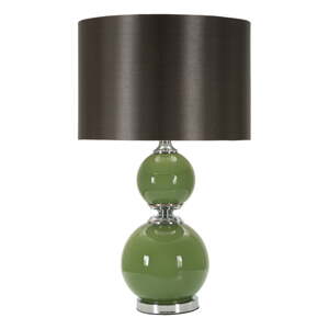 Zelená/sivá stolová lampa s textilným tienidlom (výška  65 cm) Eva – Mauro Ferretti