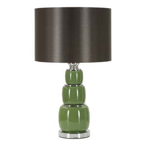 Zelená/sivá stolová lampa s textilným tienidlom (výška  57 cm) Eva – Mauro Ferretti