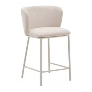 Béžová barová stolička (výška sedadla 65 cm) Ciselia – Kave Home