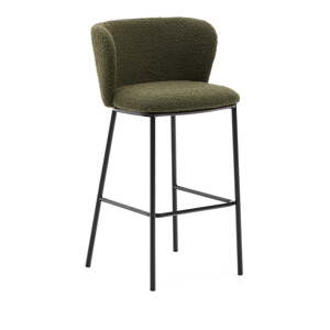 Zelená barová stolička (výška sedadla 75 cm) Ciselia – Kave Home