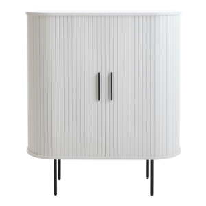 Biela skrinka s posuvnými dverami 100x118x40 cm Nola – Unique Furniture