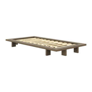 Hnedá jednolôžková posteľ z borovicového dreva s roštom 90x200 cm Japan – Karup Design