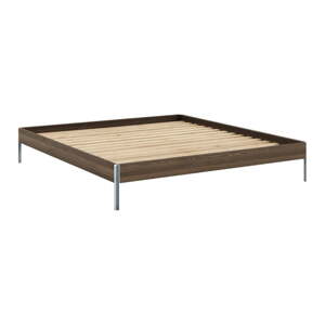 Hnedá dvojlôžková posteľ z borovicového dreva s roštom 180x200 cm Core – Karup Design