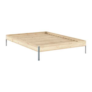 Dvojlôžková posteľ z borovicového dreva s roštom v prírodnej farbe 140x200 cm Core – Karup Design