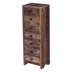 Komoda z recyklovaného dreva v prírodnej farbe 20x58x16 cm Saira – Interia Home & Living