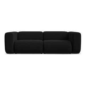 Čierna zamatová pohovka 228 cm Ekahi – Makamii