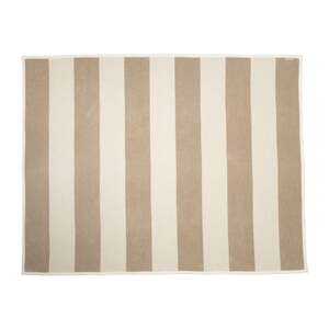 Béžovo-krémová deka s prímesou vlny 140x180 cm Bob Mud Vanilla – Pappelina