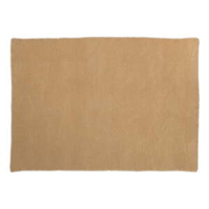 Okrovožltá deka s prímesou vlny 140x200 cm Ylva Ochre – Pappelina